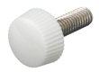 Polycarbonate White Knurled (stainless steel) M4 20mm (1000pcs)