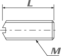 Polycarbonate Slotted Set Screw M4 6mm (1000pcs/bag)